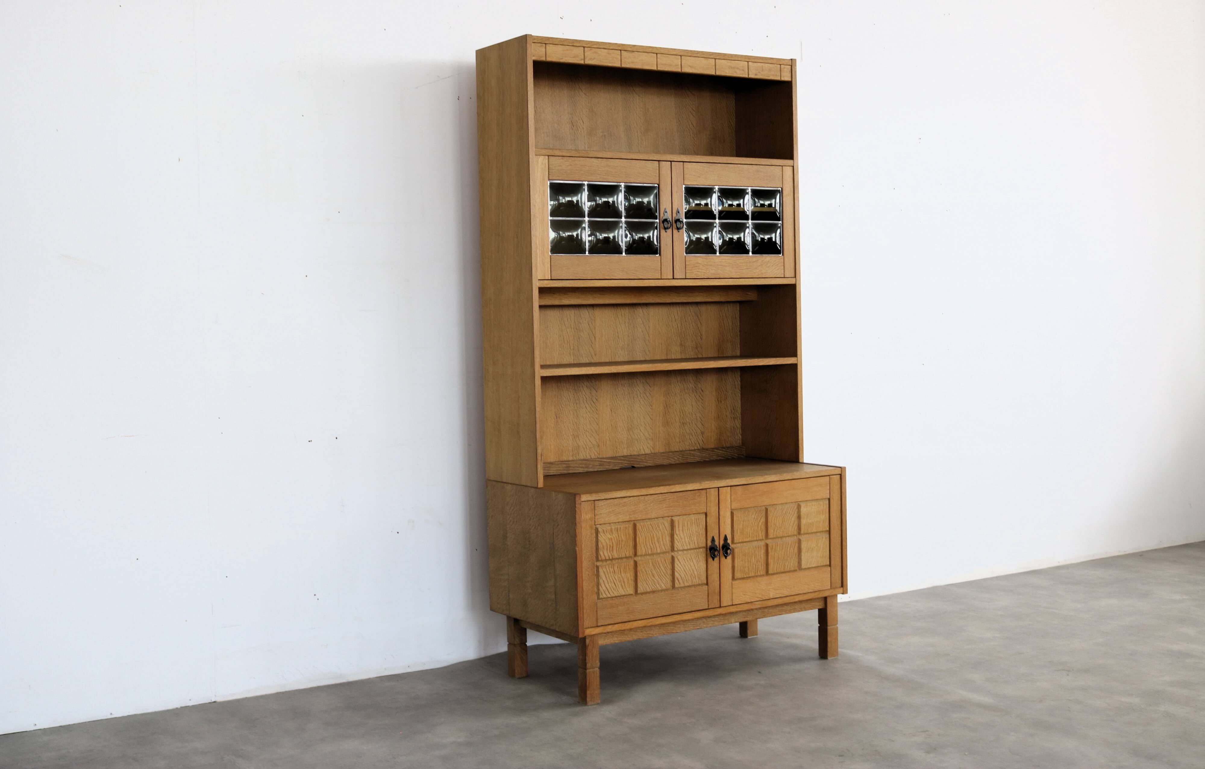 brutalist bookcase | wall cabinet | oak | 60s | Danish (2)