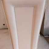 Set of 4 Cattelan Italia white leather chairs from the 1980s, vintage Italian design