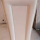 Set of 4 Cattelan Italia white leather chairs from the 1980s, vintage Italian design