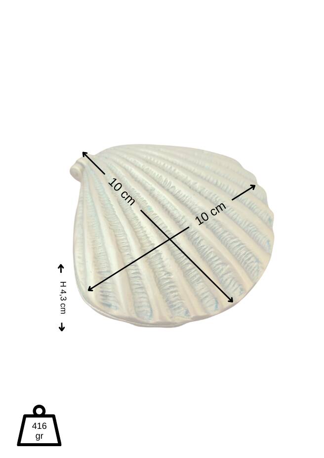 Boîte vintage en laiton en forme de coquillage