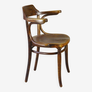 Bentwood office armchair called B4 with saddle, 1920