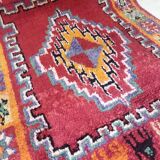 Handmade red Moroccan Berber rug