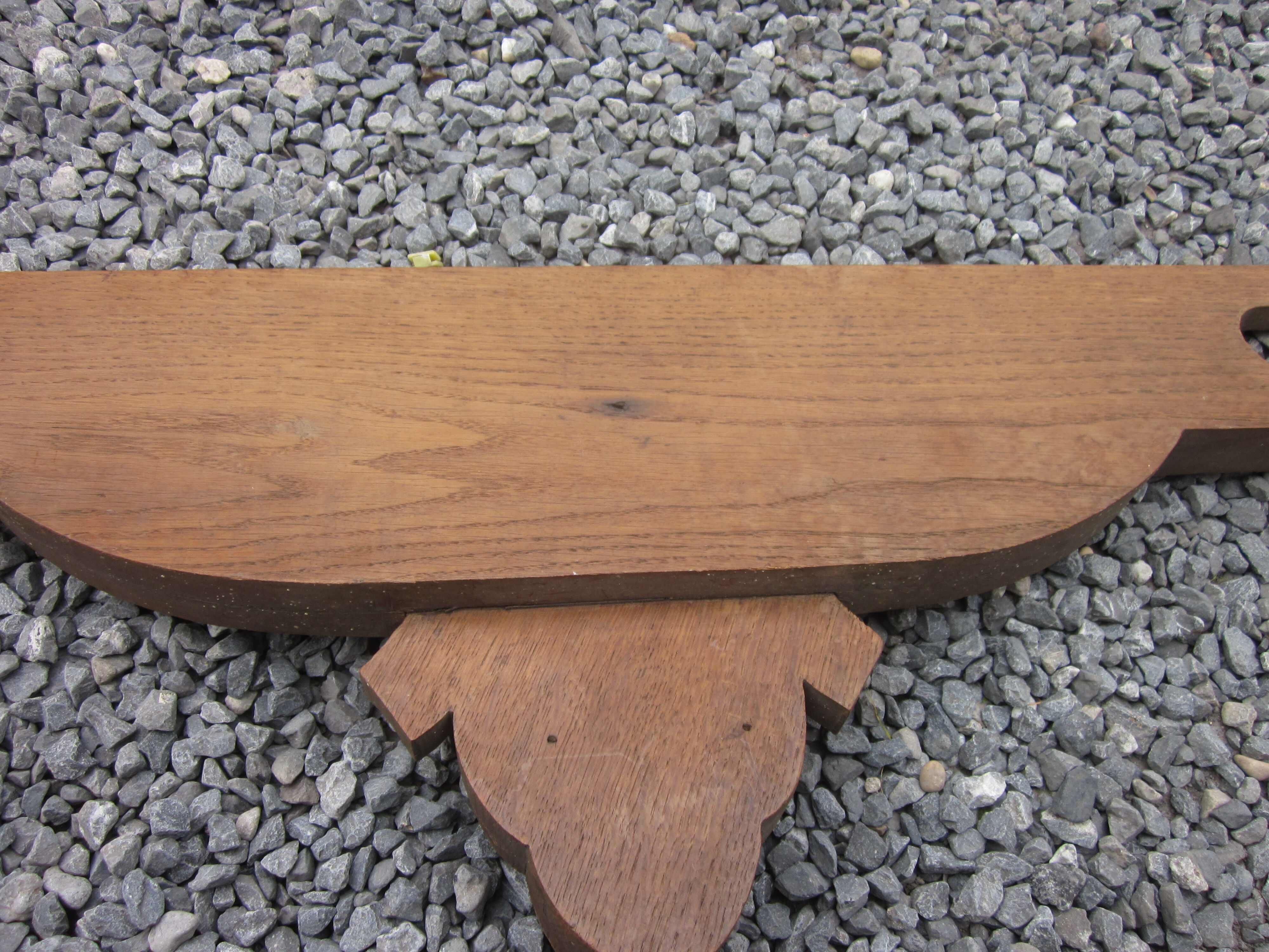 Old pediment in oak