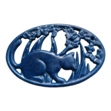 Dessous de plat fonte émaillée invicta chat bleu