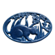 Dessous de plat fonte émaillée invicta chat bleu