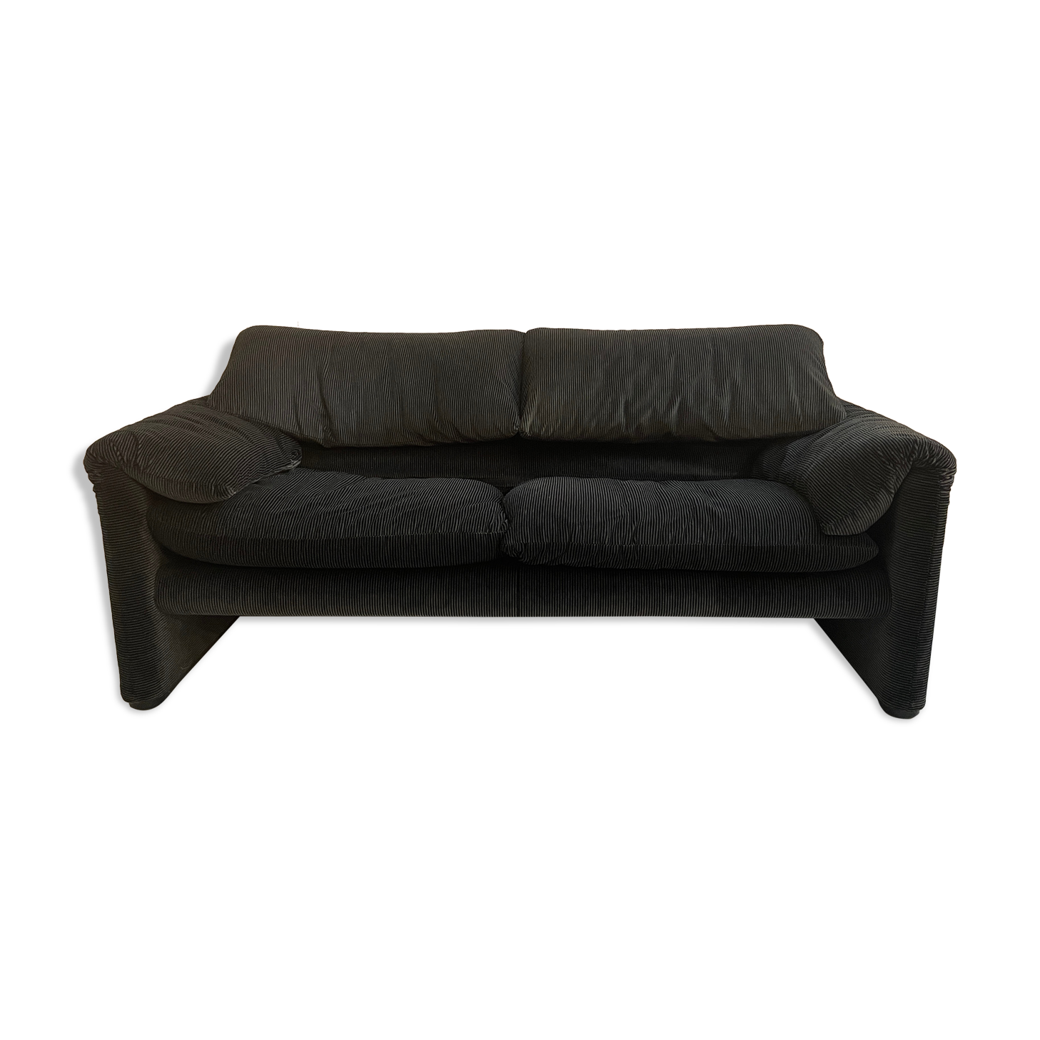 Canapé "Maralunga" 2 places par Vico Magistretti pour Cassina, Italie 1980's