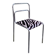 Chrome chair in Bauhaus style with zebra fabric