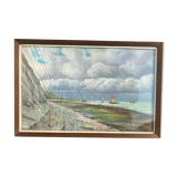 Signed landscape watercolor