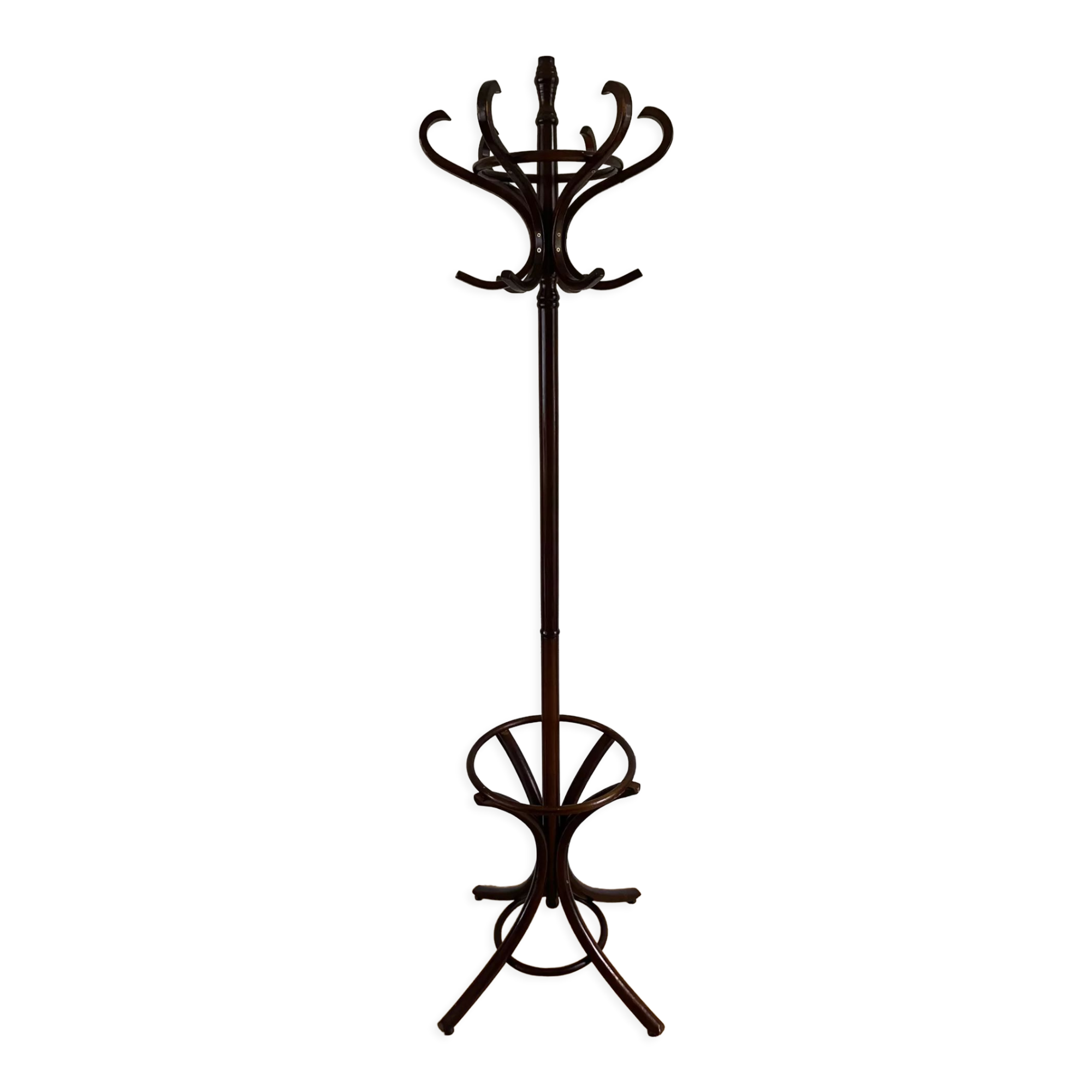 Porte manteau perroquet vintage bois brun