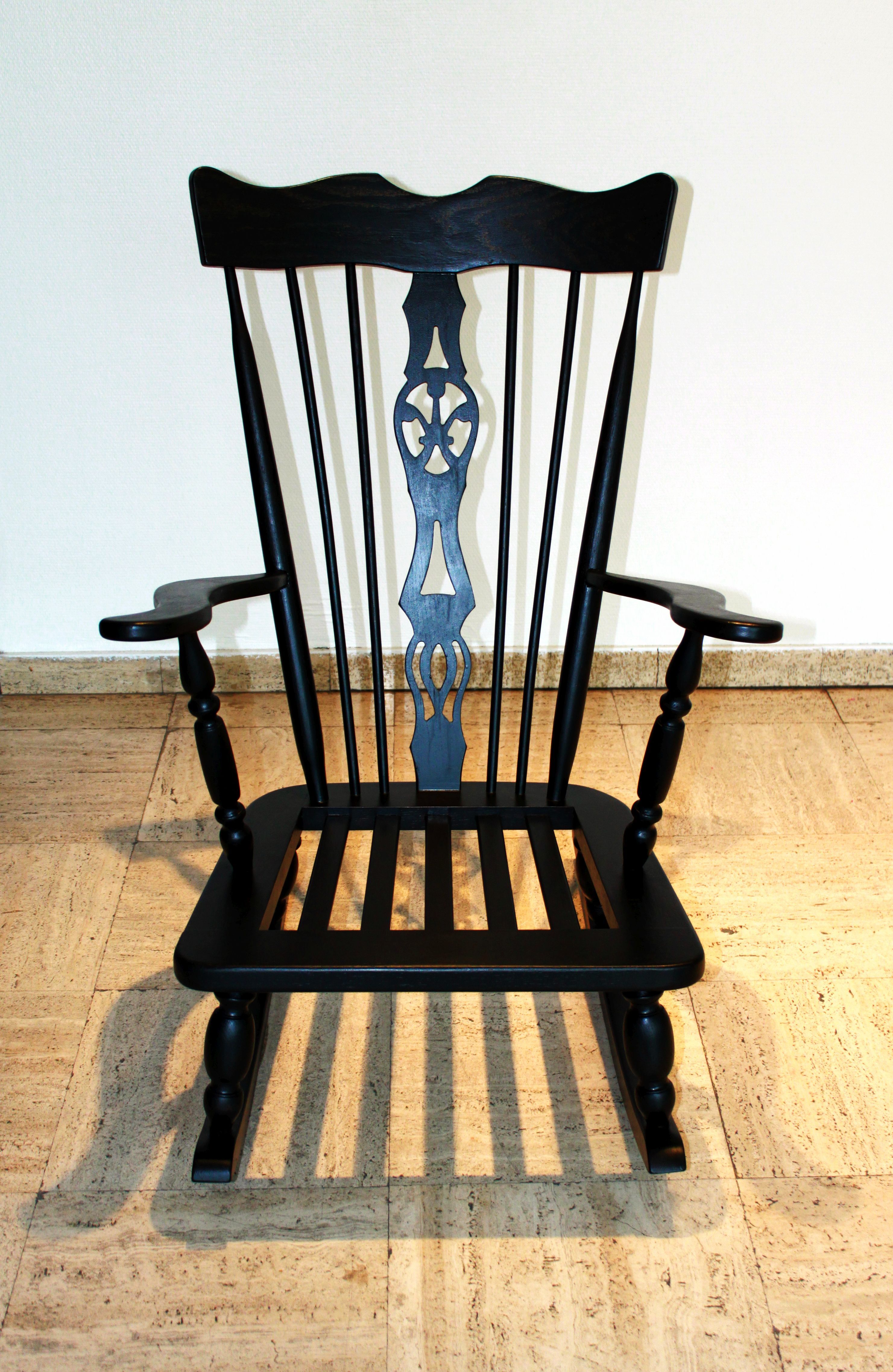 English rocking chair, Windsor style, 19th.