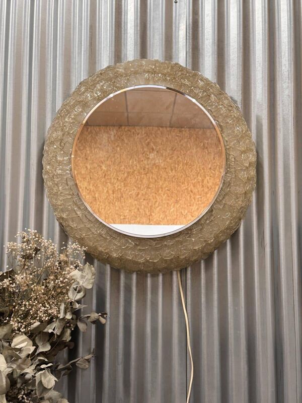 Miroir lumineux vintage attribué à Egon Hillebrand – Allemagne, années 1970