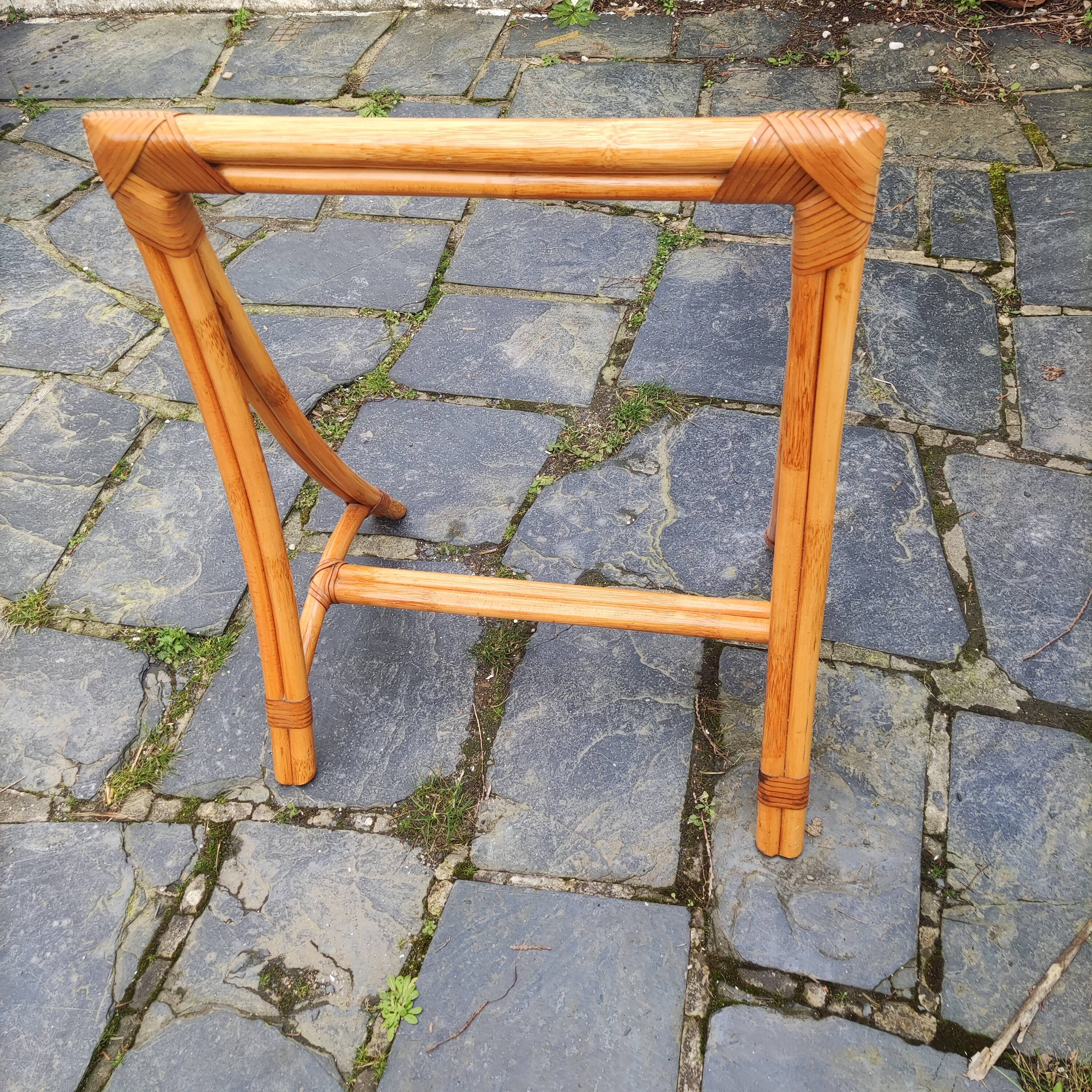 Bureau vintage en bambou et osier