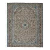 Tapis persan en laine noué à la main, marron, surdimensionné, 290x358.