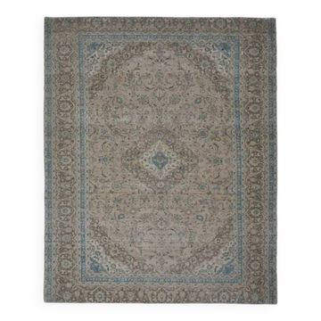 1970s Vintage Persian Handknotted Wool Brown Oversize Area Rug 290x358
