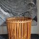 Pot cover basket Art-popular bamboo and scoubidou 50s