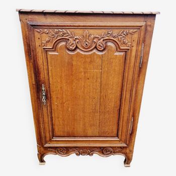 Old sideboard with a wooden door