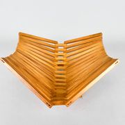 Mid Century Foldable Wooden Fruit Basket, Germany