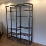 Roche-Bobois aluminium bookcase 1970