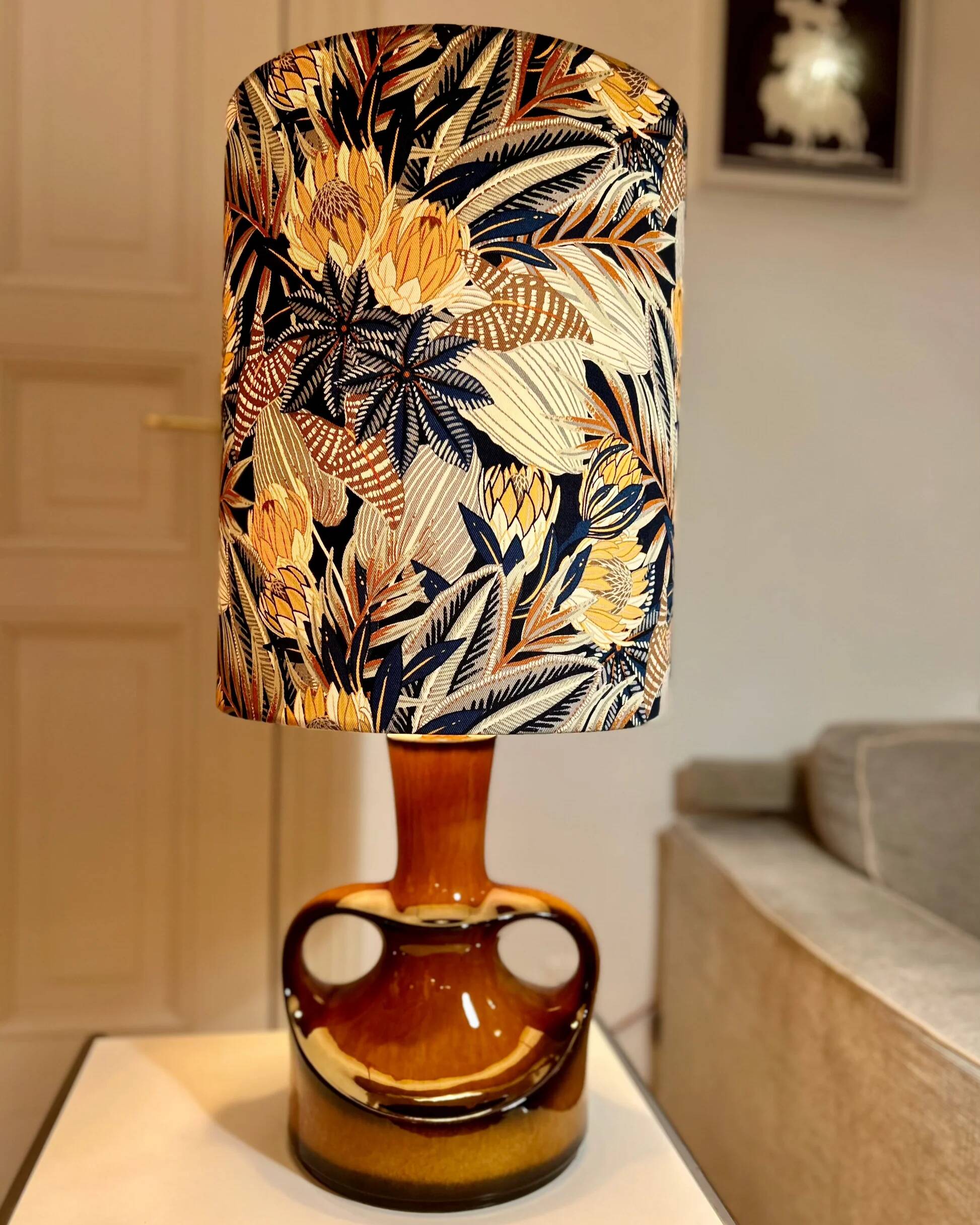 Lampe en céramique Mid Century par Göbel - West German Pottery