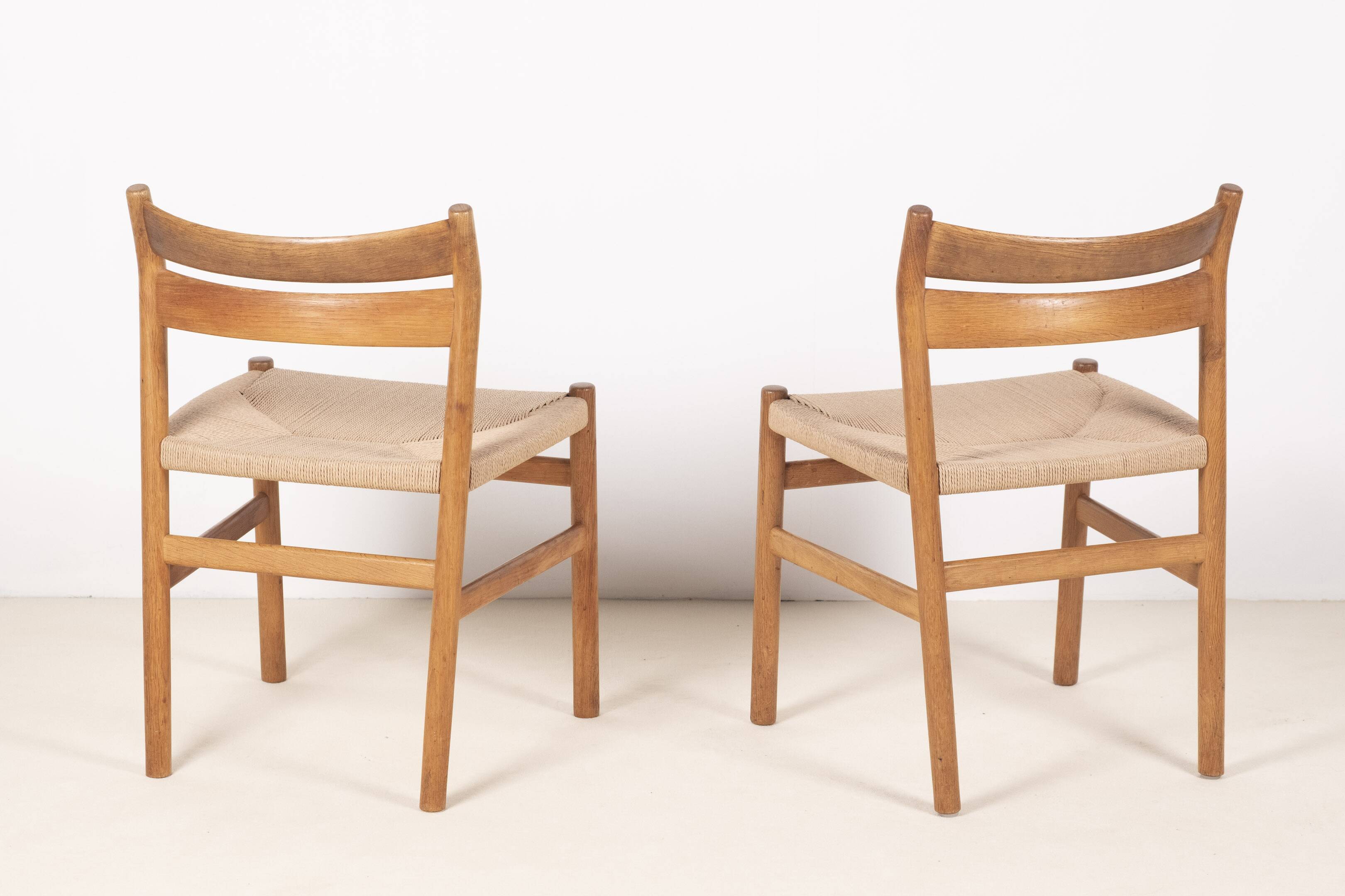 4x Chaise de salle à manger en chêne Børge Mogensen BM1, années 1950, Danemark