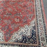 Large Persian burgundy rug in Khorassan wool 250x350cm