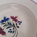 Set of 12 hollow plates 30s earthenware K&G Lunéville model Denise