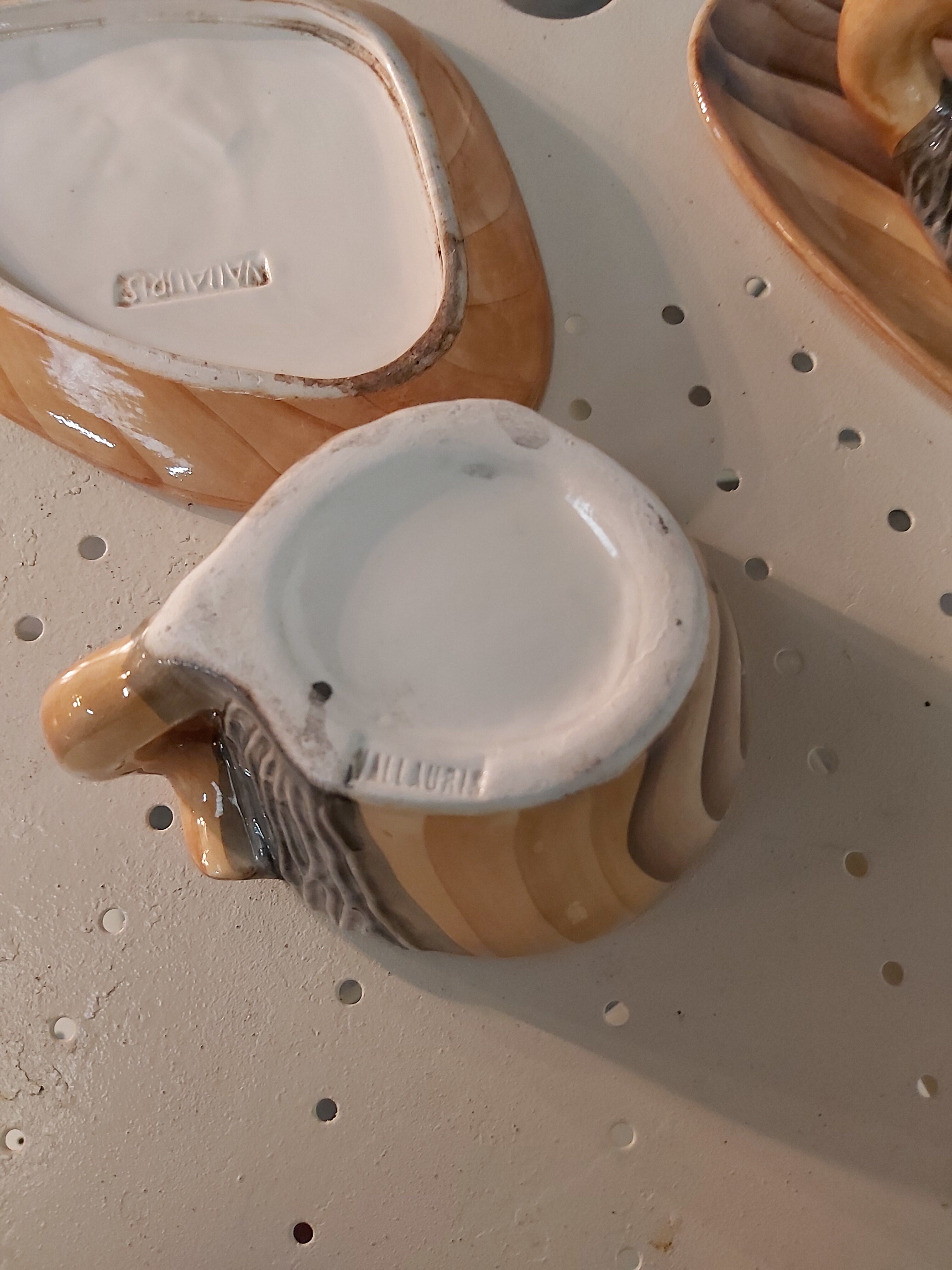 Duo cups and cups Vallauris fake wood