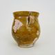 Glazed yellow confit pot, south west of France. Conservation pot. Pyrenees XIXth