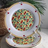 Cherry dessert plates