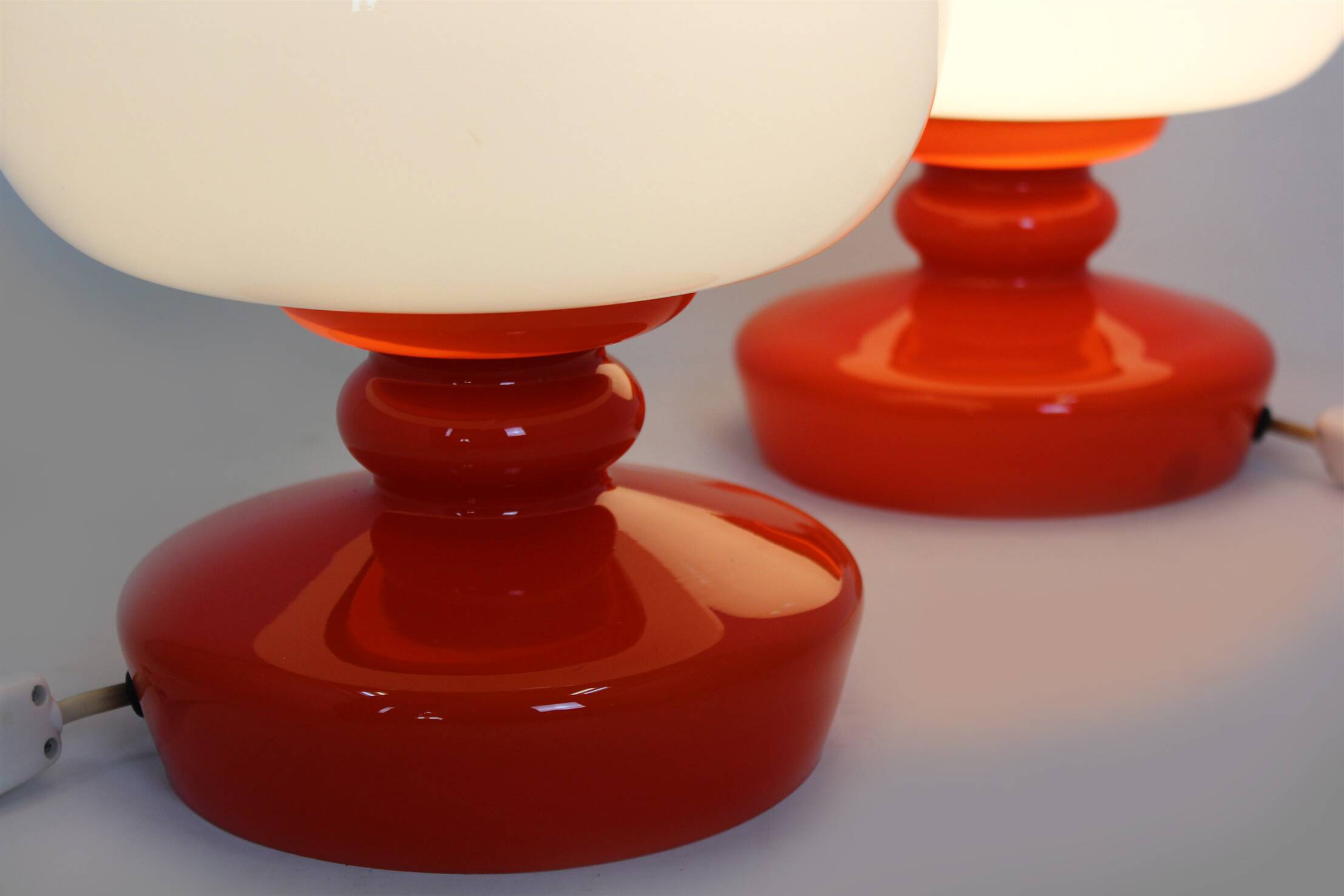 Glass Table Lamps by Stepan Tabery for Osvetlovaci Sklo, 1970s,