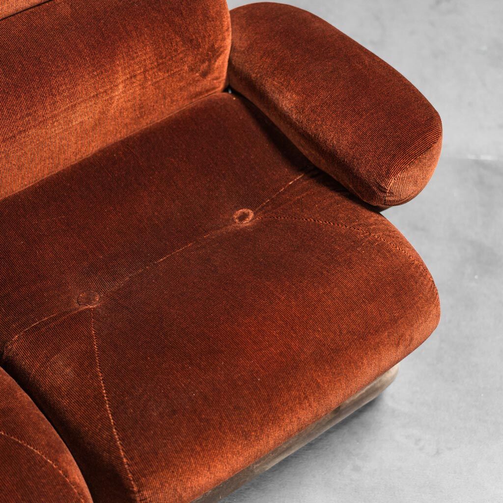 Modular sofa 5 seater fabric burgundy 70