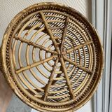 Wicker and rattan basket
