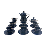 Coffee service, cobalt porcelite, Pruszków, 1960s