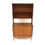 Scandinavian teak bookcase chest of drawers, Sweden, 1960