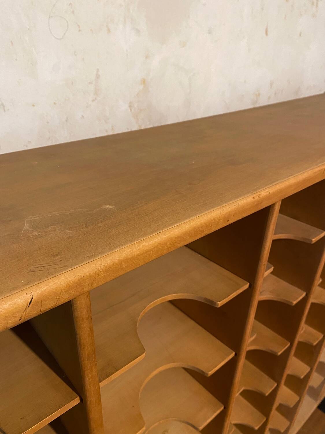 Vintage Scandinavian 48-compartment locker cabinet