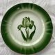 6 flat plates tulip pattern, longwy. Art deco