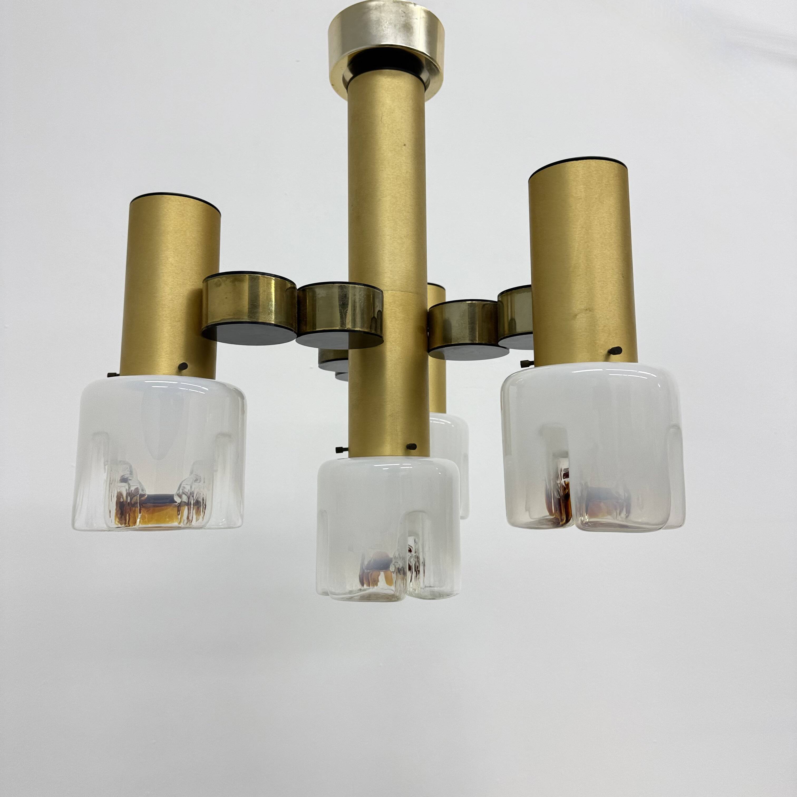 Mid-century design Italian chandelier by Gaetano Sciolari , 1970s