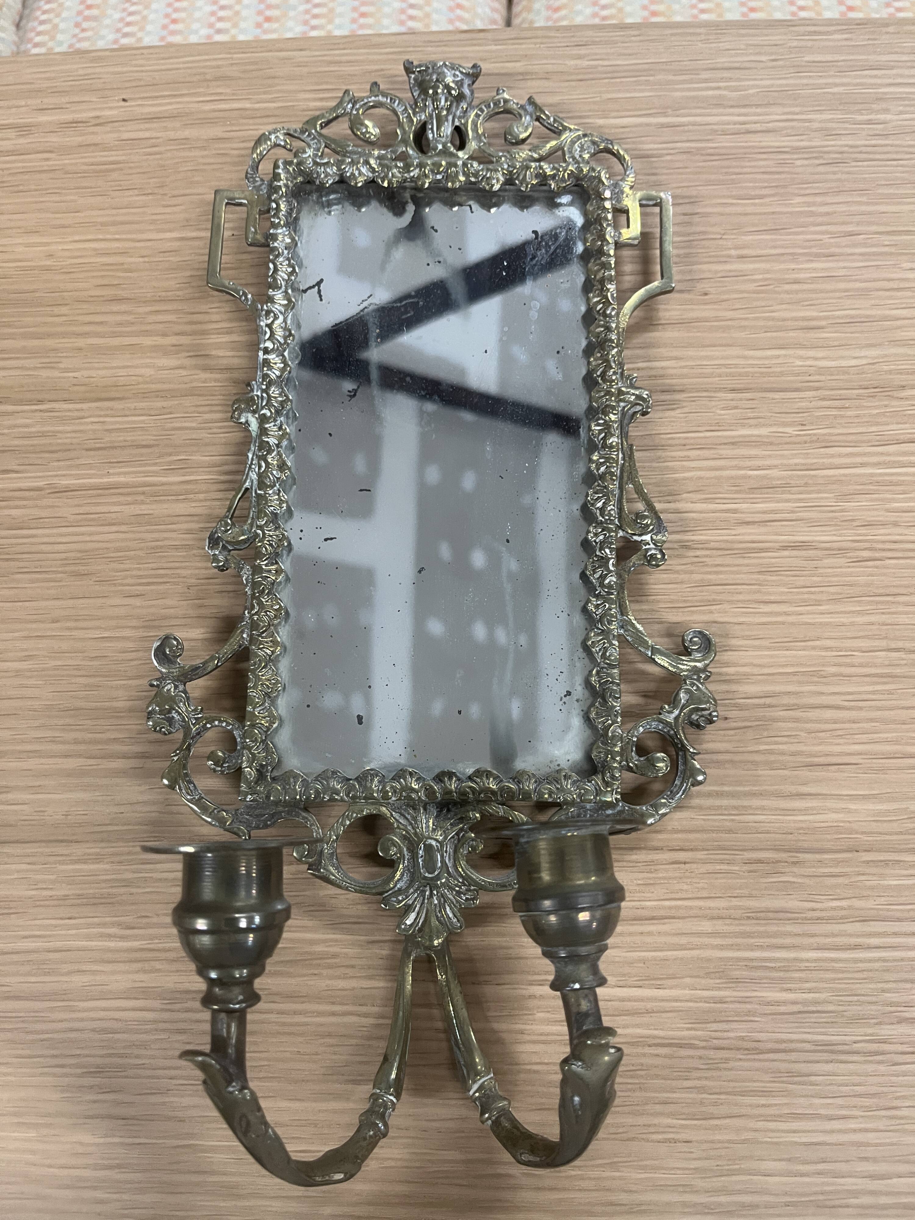 Napoleon III wall mirror with 2 bronze holders