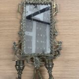 Napoleon III wall mirror with 2 bronze holders