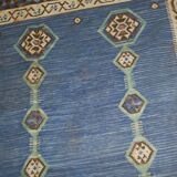 Handmade antique Indian Dhurri kilim 5.7' x 8.8' (174cm x 268cm) 1930s - 1B533