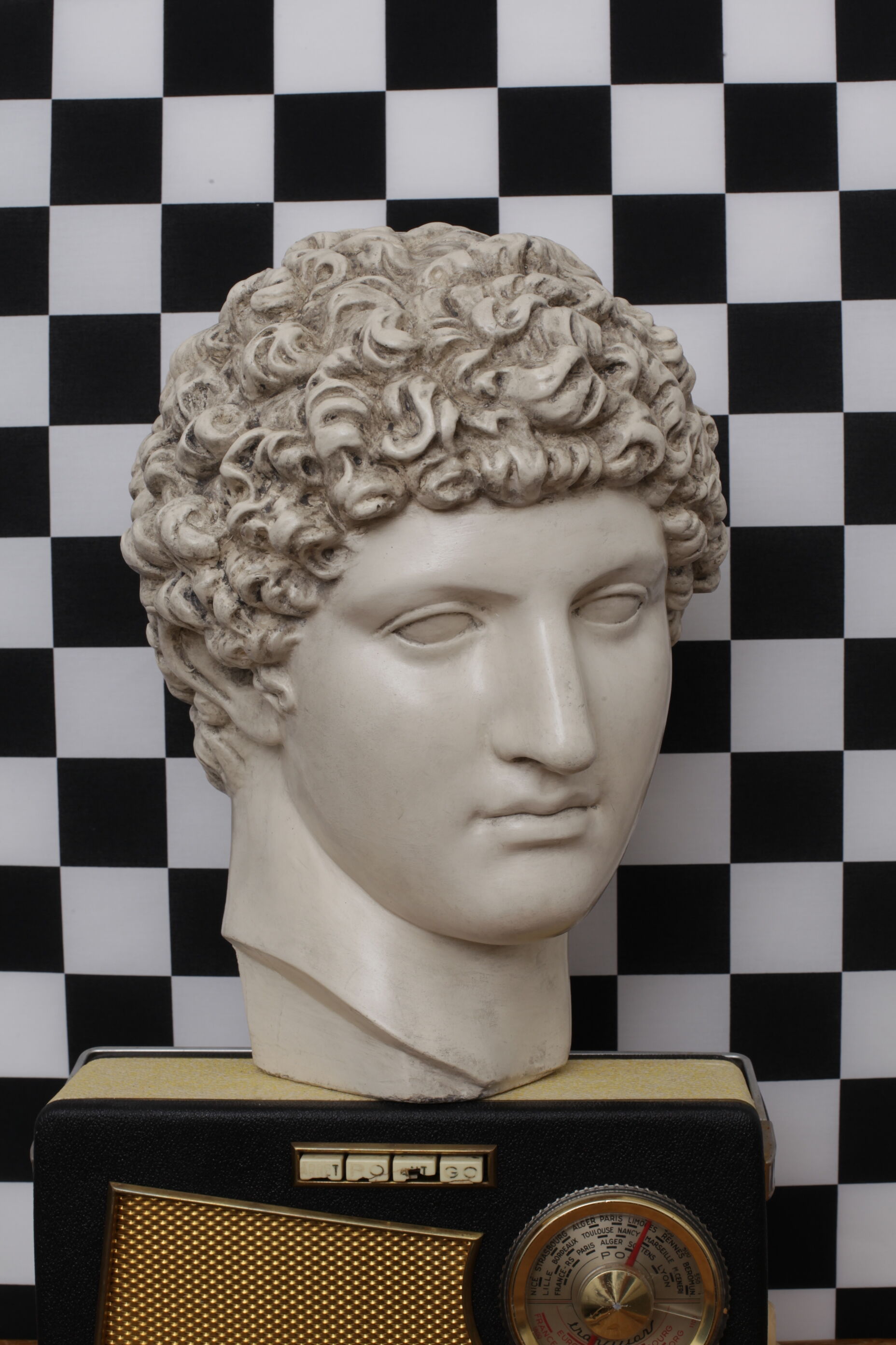 Greek head in waxed ivory plaster