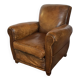 Vintage club armchair in cowhide leather