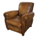 Vintage club armchair in cowhide leather