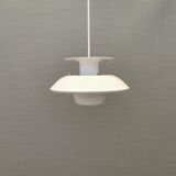 Small Danish hanging lamp in white colour