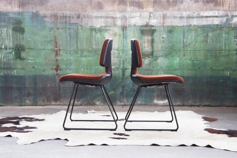 Herman Miller chair in brown wool, 1970s
