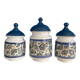 Pot a épices rangement bleu vintage