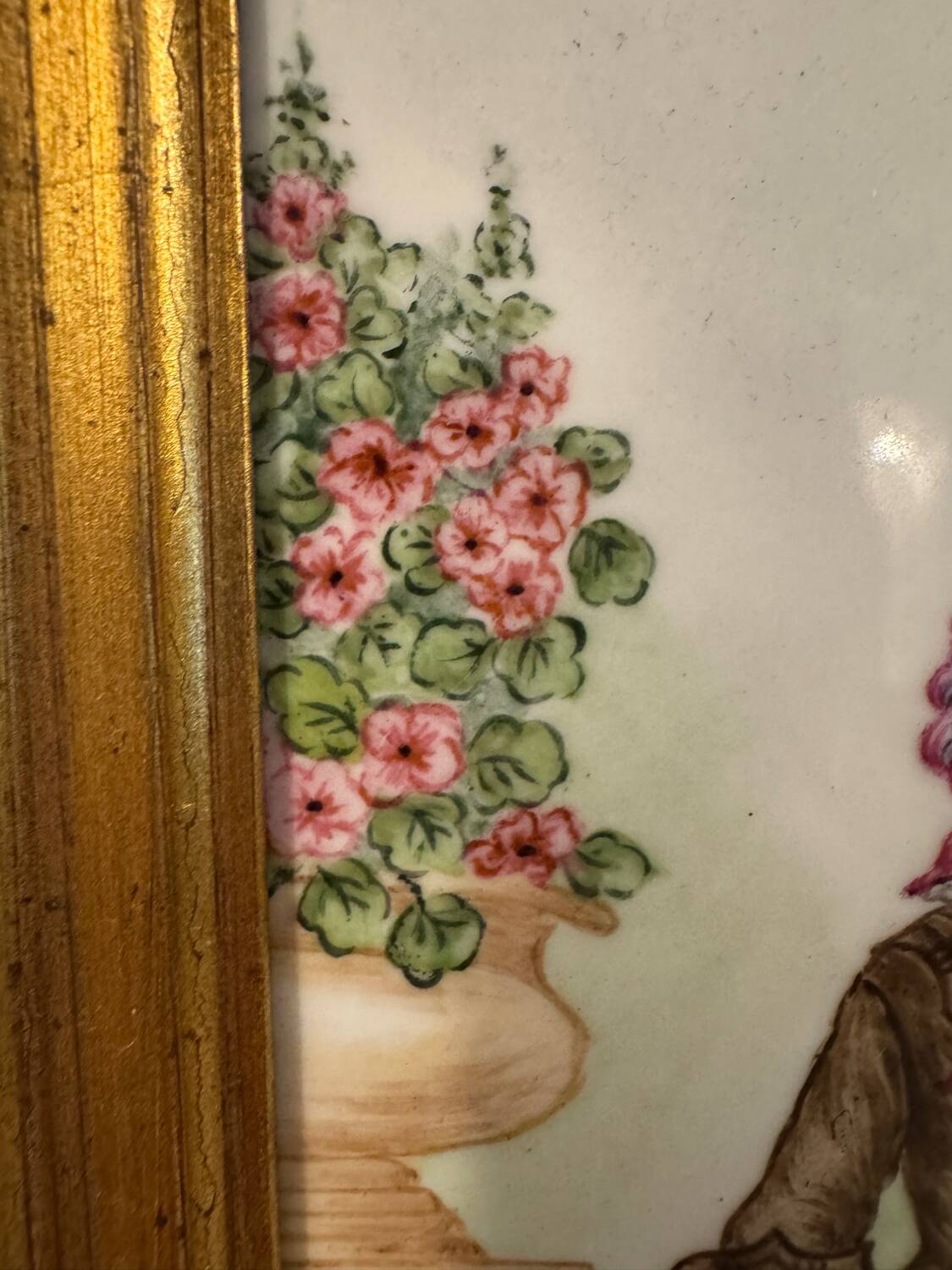 Old painting, Parisian women, signed J Fallet