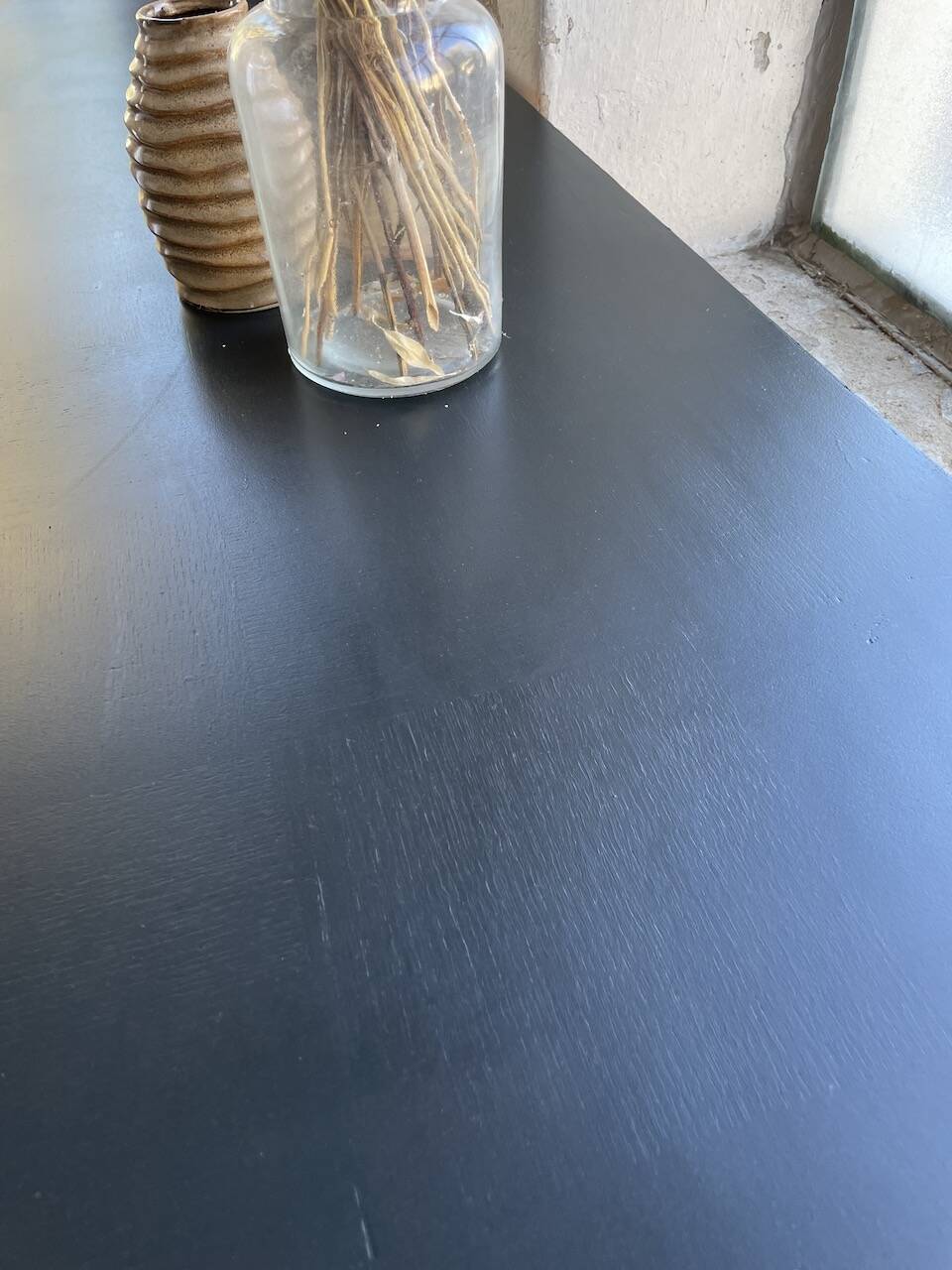 60s brutalist black sideboard