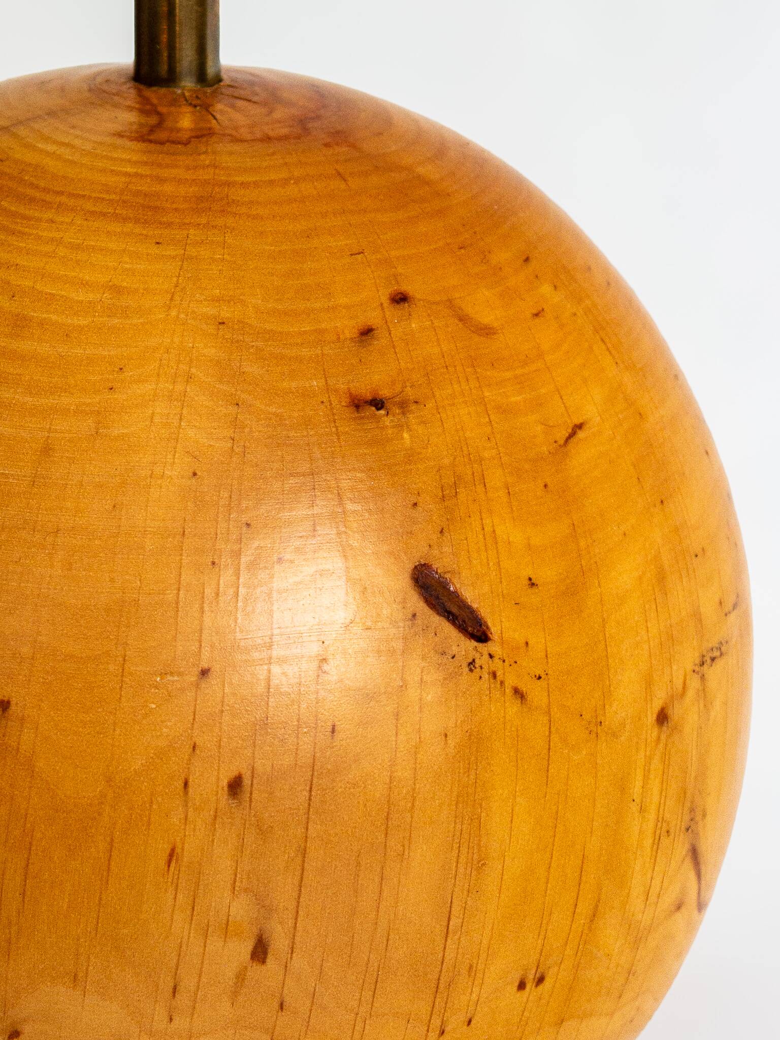 Ornamental lamp base made of elm wood, Italy 1960s.