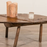Round oak thracian table